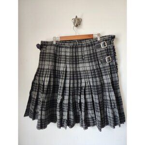 Got Kilt gray black tartan plaid kilt skirt 40